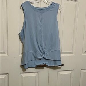 Elegant Blue Sleeveless Tank Top